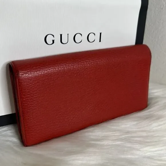 💯Authentic Gucci Leather Long Wallet🍀 - Picture 5 of 15